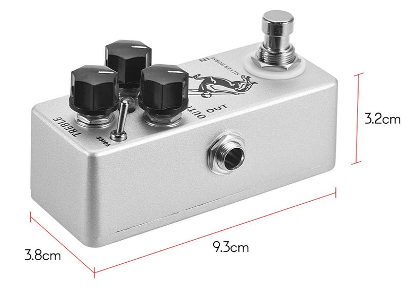 MOSKYAudio YMUZE Moskyaudio Mini Silver Horse Effect Pedal Overdrive Pedal for Electric Guitar - Image 4